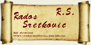 Radoš Sretković vizit kartica